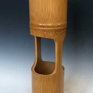 Ikebana Vase, Japanese Bamboo Cylinder for Nageire or Chabana Flower Arrangement